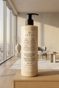A 350 ml bottle of PRIJA Hands and body moisturizer with a black pump dispenser, shown against a plain light gray background.